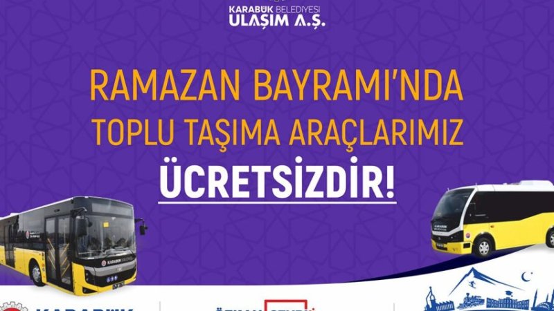 Karabük’te Bayramda Toplu Taşıma Ücretsiz