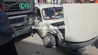 SAFRANBOLU'DA TIR VE OTOMOBİL ÇARPIŞTI